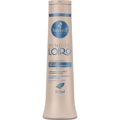 Imagem de Kit Haskell Bendito Loiro Máscara 500g Tratamento Reconstrutor Cabelos Loiros Completo
