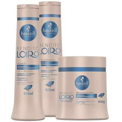Imagem de Kit Haskell Bendito Loiro Sh Cond Masc 500ml