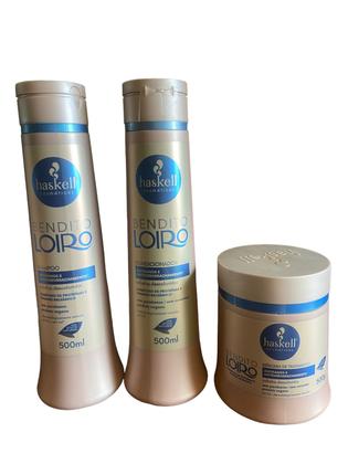 Imagem de Kit Haskell Bendito Loiro Shampoo 500ML 1 Condicionador 500ML 1 Mascara 500ML