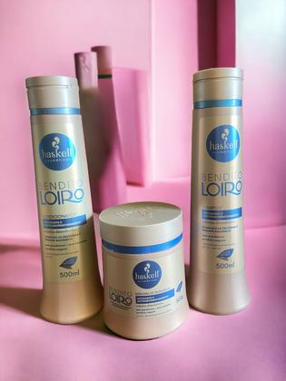 Imagem de Kit Haskell Bendito Loiro Shampoo 500ML 1 Condicionador 500ML 1 Mascara 500ML