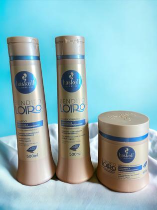 Imagem de Kit Haskell Bendito Loiro Shampoo 500ML 1 Condicionador 500ML 1 Mascara 500ML