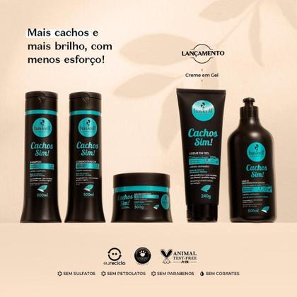Imagem de Kit Haskell Cachos Sim Completo 4 Itens 300ml/g