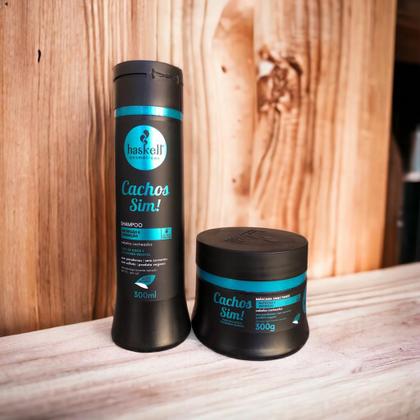 Imagem de Kit Haskell Cachos Sim Definição Shampoo 300ML + 1 Mascara 300ML