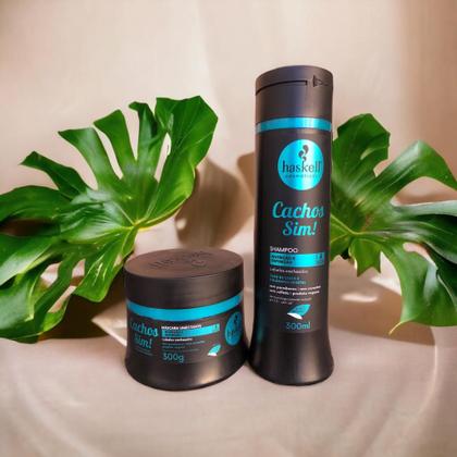 Imagem de Kit Haskell Cachos Sim Definição Shampoo 300ML + 1 Mascara 300ML