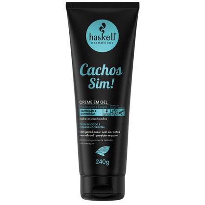 Imagem de Kit Haskell Cachos Sim Sh Cond 300ml Masc Completo 5 Itens