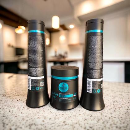 Imagem de Kit Haskell Cachos Sim Shampoo 500ML 1 Condicionador 500ML 1 Mascara 500ML