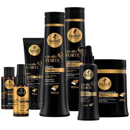 Imagem de Kit Haskell Cavalo Forte Completo Sh Cond Másc 500gr