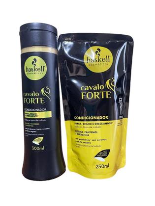 Imagem de Kit Haskell Cavalo Forte Condicionador 300ML + 1 Refil Condicionador 250