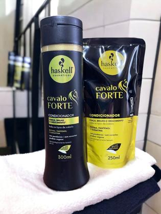 Imagem de Kit Haskell Cavalo Forte Condicionador 300ML + 1 Refil Condicionador 250