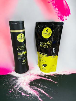 Imagem de Kit Haskell Cavalo Forte Condicionador 300ML + 1 Refil Condicionador 250