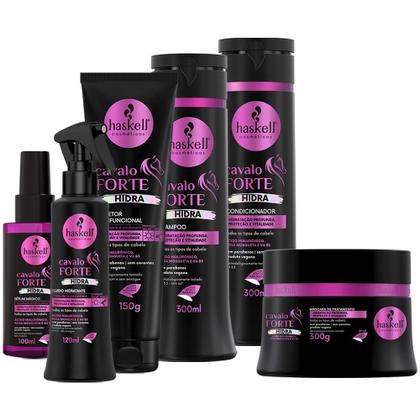 Imagem de Kit Haskell Cavalo Forte Hidra 300ml Completo