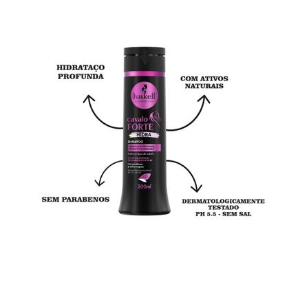 Imagem de Kit Haskell Cavalo Forte Hidra Completo 300ml Mimo