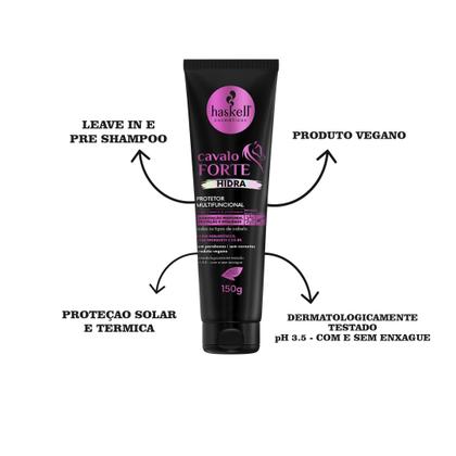 Imagem de Kit Haskell Cavalo Forte Hidra Completo 300ml Mimo