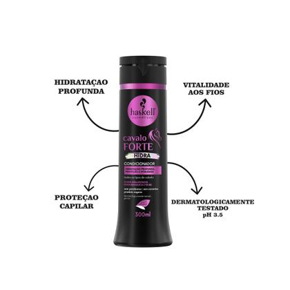 Imagem de Kit Haskell Cavalo Forte Hidra Completo 300ml Mimo