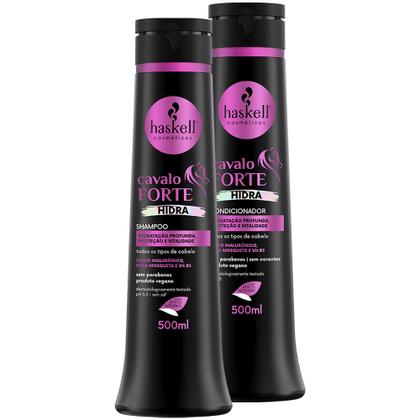 Imagem de Kit Haskell Cavalo Forte Hidra Shampoo e Condicionador 500ml