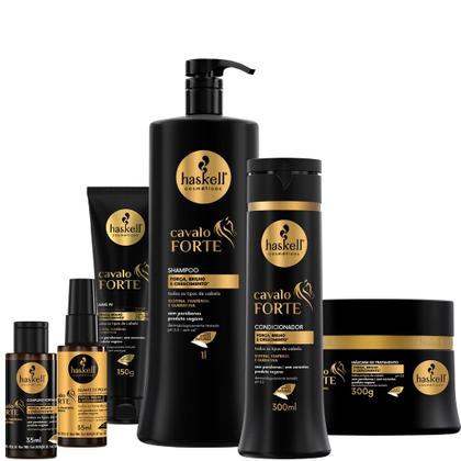 Imagem de Kit Haskell Cavalo Forte Sh 1L Cond Masc 300 6 Itens