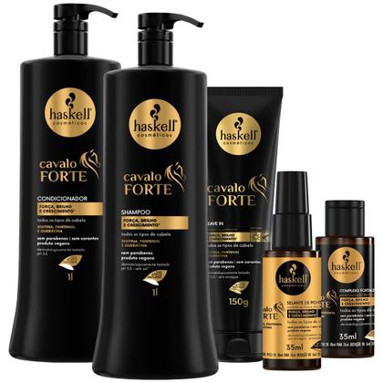 Imagem de Kit Haskell Cavalo Forte Sh Cond 1l Leave-in Selan Complexo