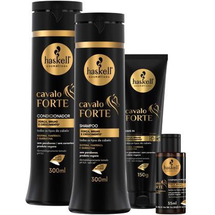 Imagem de Kit Haskell Cavalo Forte Sh Cond 300ml Leave Complexo