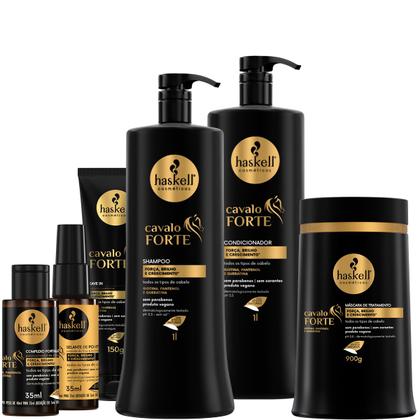 Kit Haskell Cavalo Forte Sh Cond Masc 1kg Completo 6 Itens Imagem de Kit Haskell Cavalo Forte Sh Cond Masc 1kg Completo 6 Itens