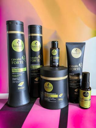 Imagem de Kit Haskell Cavalo Forte Sh Cond Máscara 500ml 6 Itens Completo