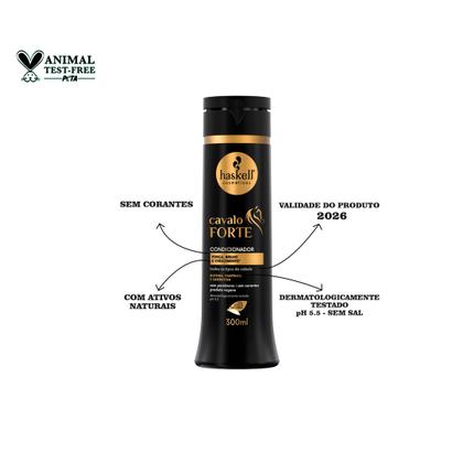 Imagem de Kit Haskell Cavalo Forte Shamp Cond Masc 300ml com Mimo