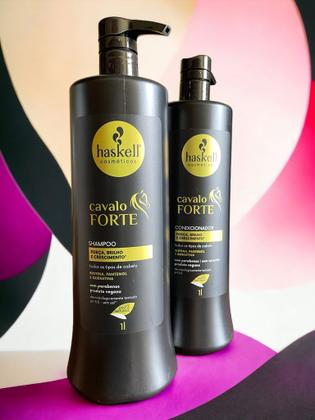 Imagem de Kit Haskell Cavalo Forte Shampoo 1 Litro + 1 Condicionador 1 Litro
