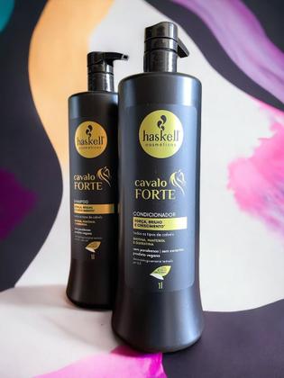 Imagem de Kit Haskell Cavalo Forte Shampoo 1 Litro + 1 Condicionador 1 Litro