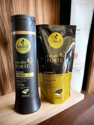 Imagem de Kit Haskell Cavalo Forte Shampoo 300ML + 1 Refil Shampoo 250