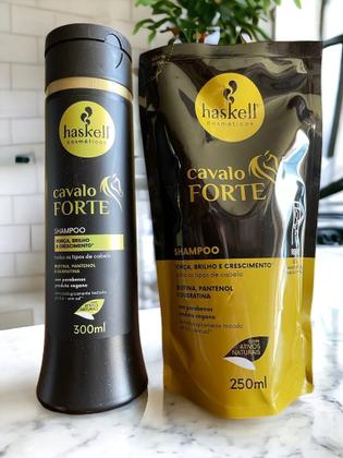 Imagem de Kit Haskell Cavalo Forte Shampoo 300ML + 1 Refil Shampoo 250