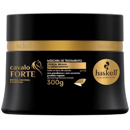 Imagem de Kit Haskell Cavalo Forte Shampoo Condicionador 300ml Máscara 300g Finalizador Leave-In 150g