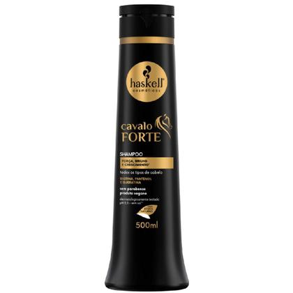 Imagem de Kit Haskell Cavalo Forte Shampoo Condicionador 500ml Tratamento Fortalecimento Brilho Crescimento