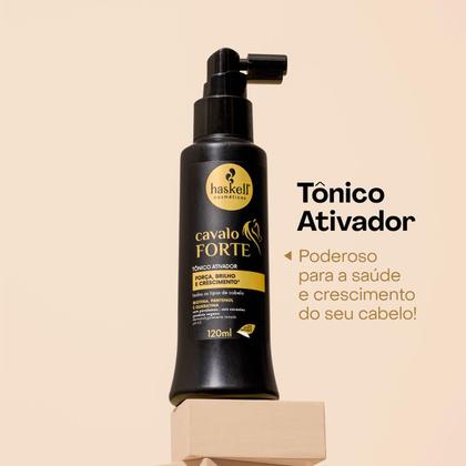 Imagem de Kit Haskell Cavalo Forte Shampoo Condicionador Leave-in e Tônico (4 produtos)