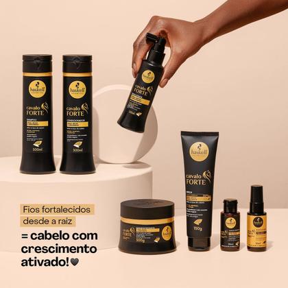 Imagem de Kit Haskell Cavalo Forte Shampoo Condicionador Máscara Leave-in e Tônico (5 produtos)