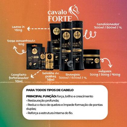 Kit Haskell Cavalo Forte Shampoo E Condicionador 1litro Imagem de Kit Haskell Cavalo Forte Shampoo E Condicionador 1litro