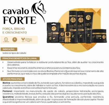 Imagem de Kit Haskell Cavalo Forte Shampoo  Mascara Litro  Mimo