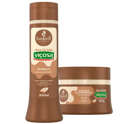 Imagem de Kit Haskell Doce de Leite Shampoo e Máscara 300ml