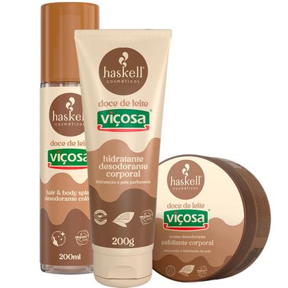 Imagem de Kit Haskell Doce de Leite Splash e Hidra 200 Esfoliante 150