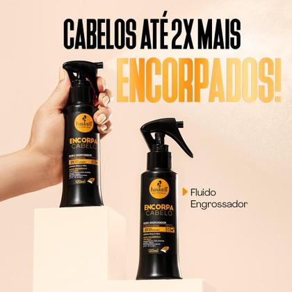 Imagem de Kit Haskell Encorpa Cabelo Máscara Engrossadora 300g e Fluído  120ml