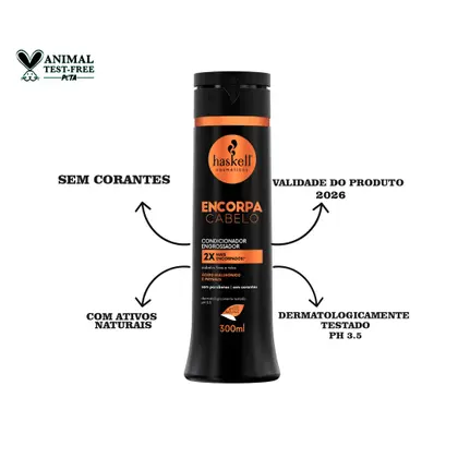 Imagem de Kit Haskell Encorpa Cabelo Shamp Cond 300ml Mimo