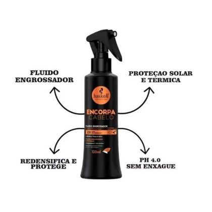 Imagem de Kit Haskell Encorpa Shampoo 300ml , Condicionador 300ml , Mascara 300g e Fluido 120ml