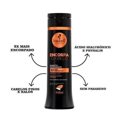 Imagem de Kit Haskell Encorpa Shampoo 300ml , Condicionador 300ml , Mascara 300g e Fluido 120ml