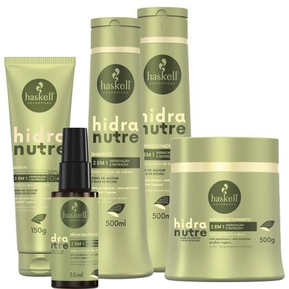 Imagem de Kit Haskell Hidranutre Sh Cond Masc 500 Serum + Leave-in
