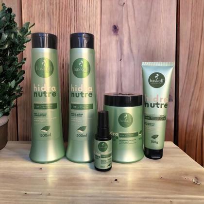 Imagem de Kit Haskell HidraNutre Sh Cond Máscara 500ml 5 Itens Completo
