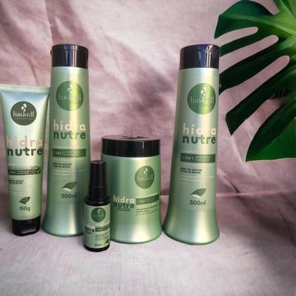 Imagem de Kit Haskell HidraNutre Sh Cond Máscara 500ml 5 Itens Completo