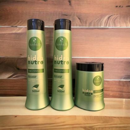 Imagem de Kit Haskell HidraNutre Shampoo 500ML 1 Condicionador 500ML 1 Mascara 500ML