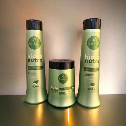 Imagem de Kit Haskell HidraNutre Shampoo 500ML 1 Condicionador 500ML 1 Mascara 500ML