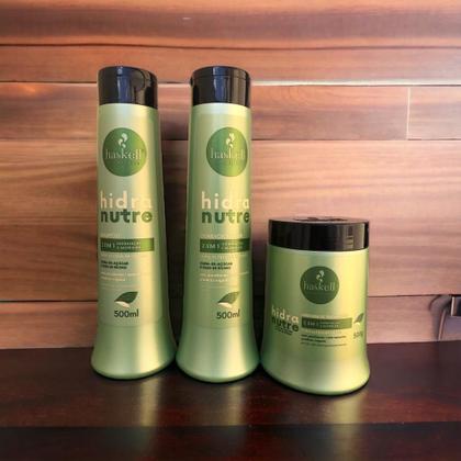 Imagem de Kit Haskell HidraNutre Shampoo 500ML 1 Condicionador 500ML 1 Mascara 500ML