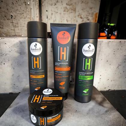 Imagem de Kit Haskell Homem + Shampoo Creme Pomada 4 Itens Completo