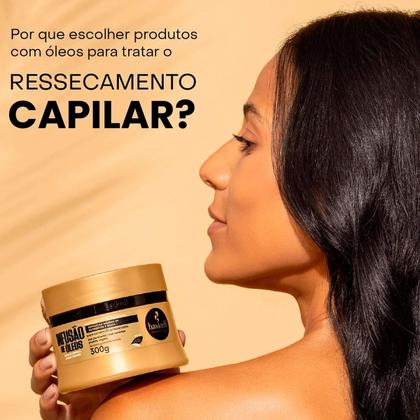 Imagem de Kit Haskell Infusão De Óleos 300ml Shampoo e Máscara+Escova