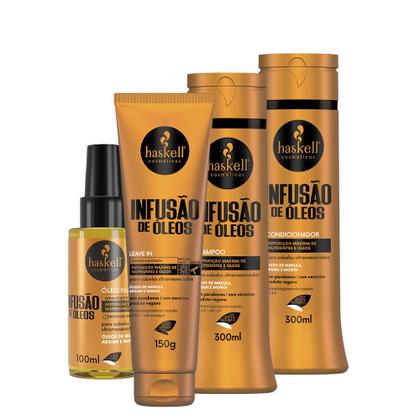 Imagem de Kit Haskell Infusão de Óleos Sh Cond 300ml Leave e Óleo